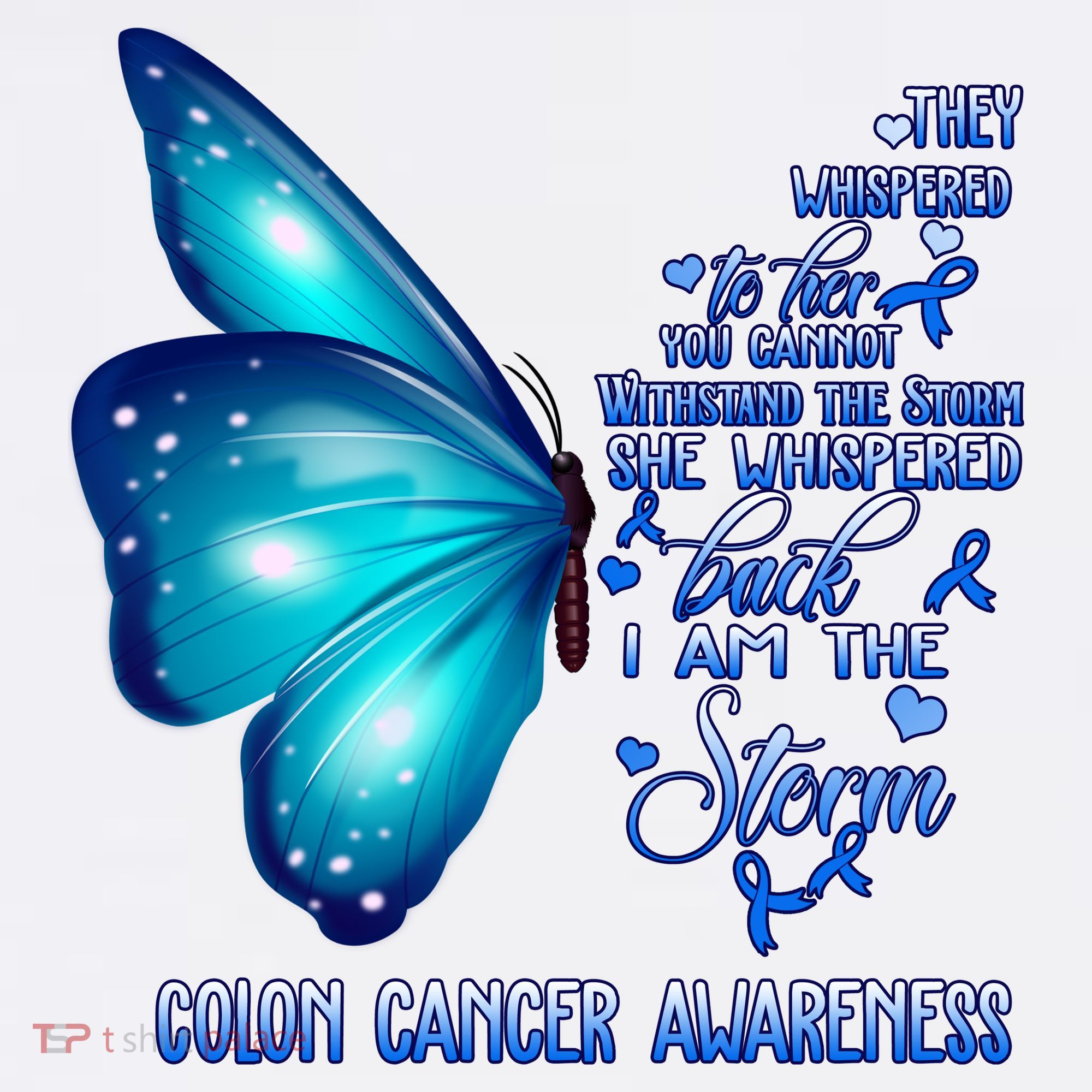 I Am The Storm Colon Cancer Awareness Butterfly T-Shirt
