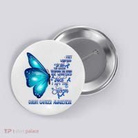 I Am The Storm Colon Cancer Awareness Butterfly Button thumb 0