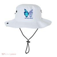 I Am The Storm Colon Cancer Awareness Butterfly Bucket Hat thumb 0
