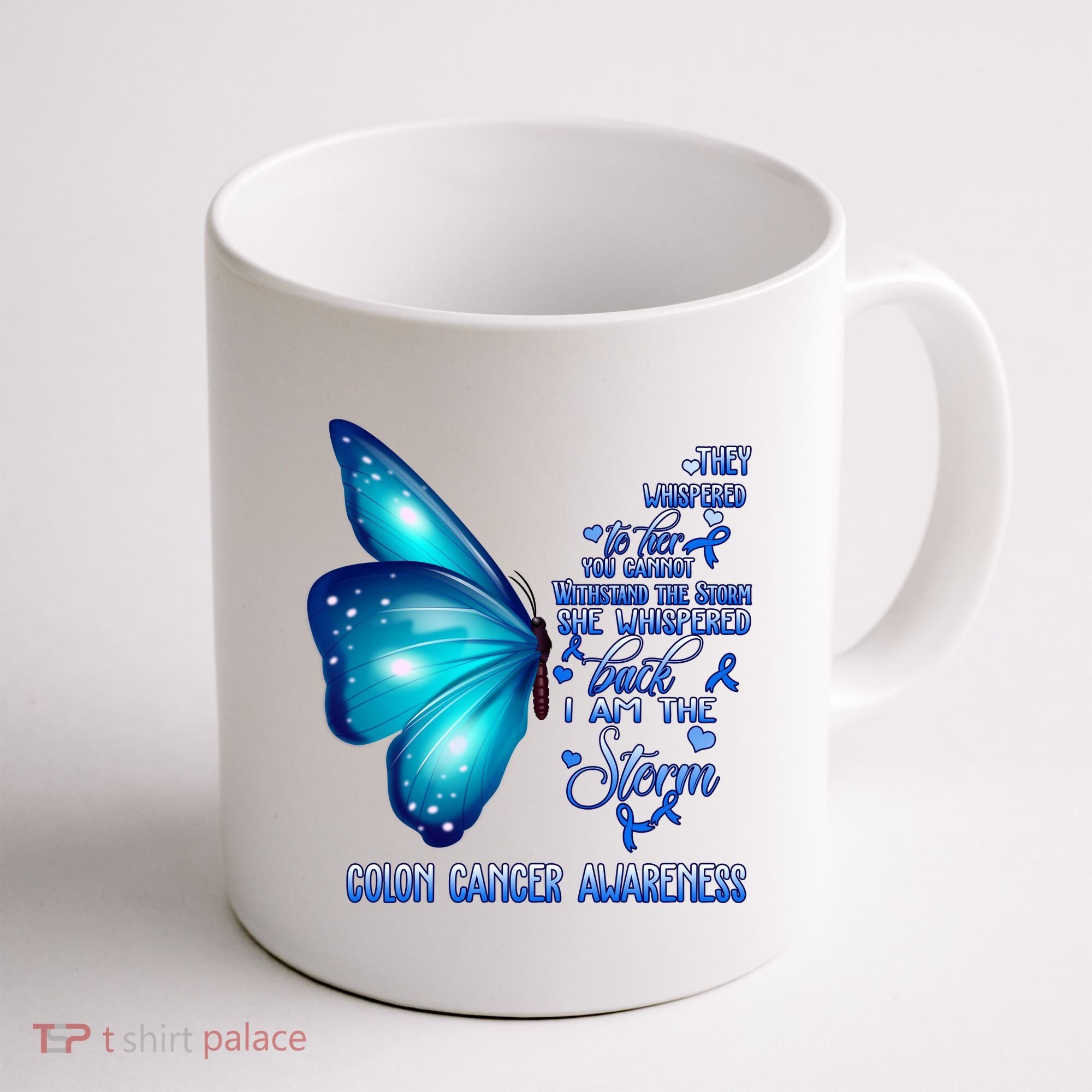 I Am The Storm Colon Cancer Awareness Butterfly Coffee Mug