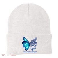I Am The Storm Colon Cancer Awareness Butterfly Beanie thumb 0
