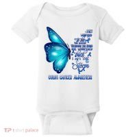 I Am The Storm Colon Cancer Awareness Butterfly Baby Bodysuit thumb 0