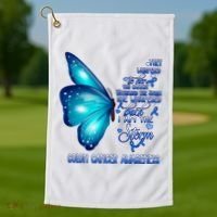 I Am The Storm Colon Cancer Awareness Butterfly Golf Towel thumb 1