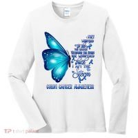 I Am The Storm Colon Cancer Awareness Butterfly Women's Long Sleeve Shirt thumb 0