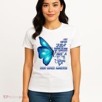 I Am The Storm Colon Cancer Awareness Butterfly Women's T-Shirt thumb 4