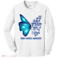 I Am The Storm Colon Cancer Awareness Butterfly Kids Long Sleeve Shirt thumb 0