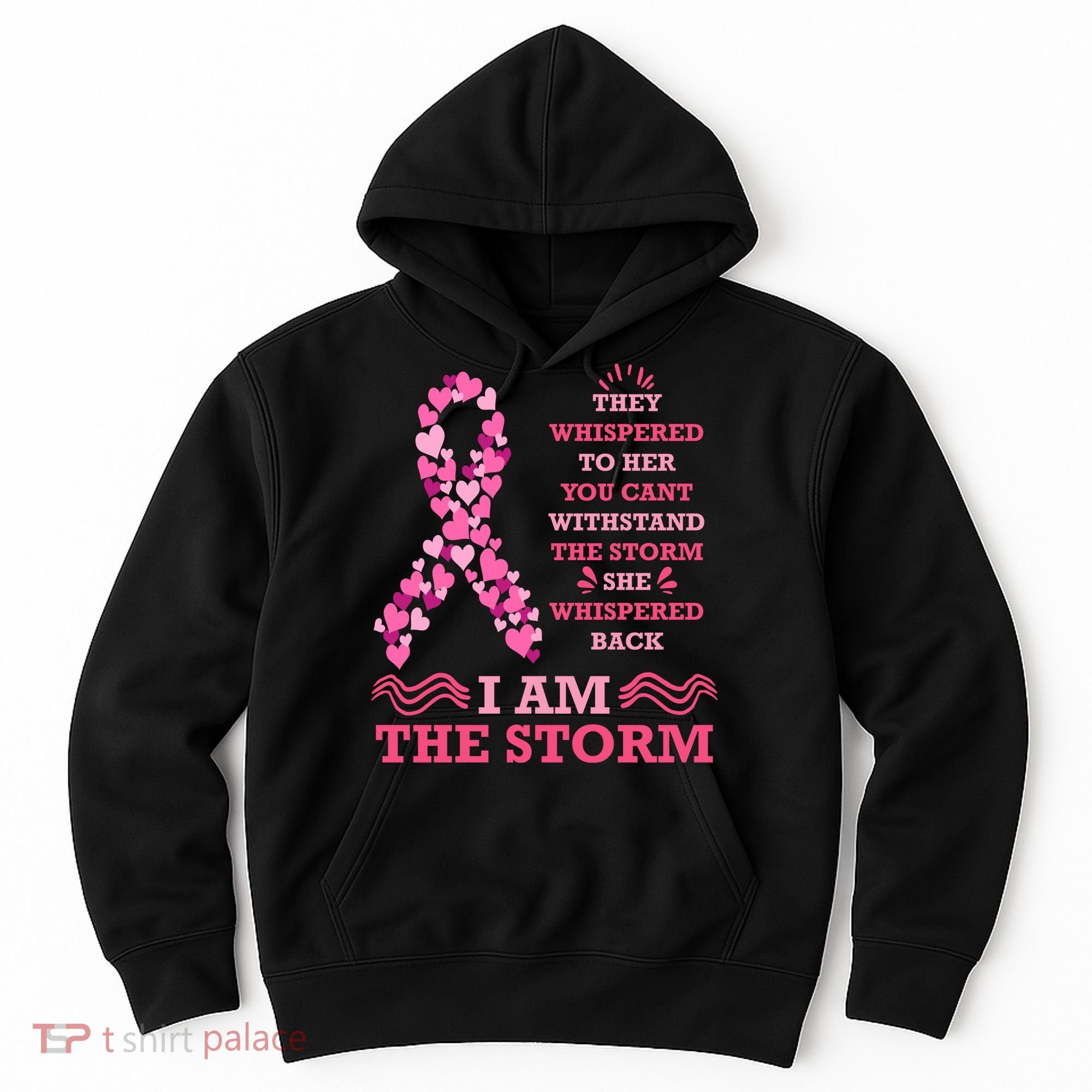I Am The Storm Breast Cancer Ribbon Hoodie