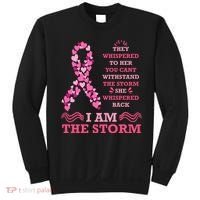 I Am The Storm Breast Cancer Ribbon Sweatshirt thumb 0