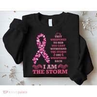 I Am The Storm Breast Cancer Ribbon Sweatshirt thumb 2