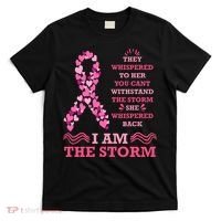 I Am The Storm Breast Cancer Ribbon T-Shirt thumb 0