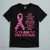 I Am The Storm Breast Cancer Ribbon T-Shirt thumb 5