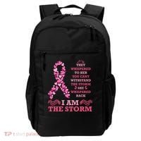 I Am The Storm Breast Cancer Ribbon Backpack thumb 0