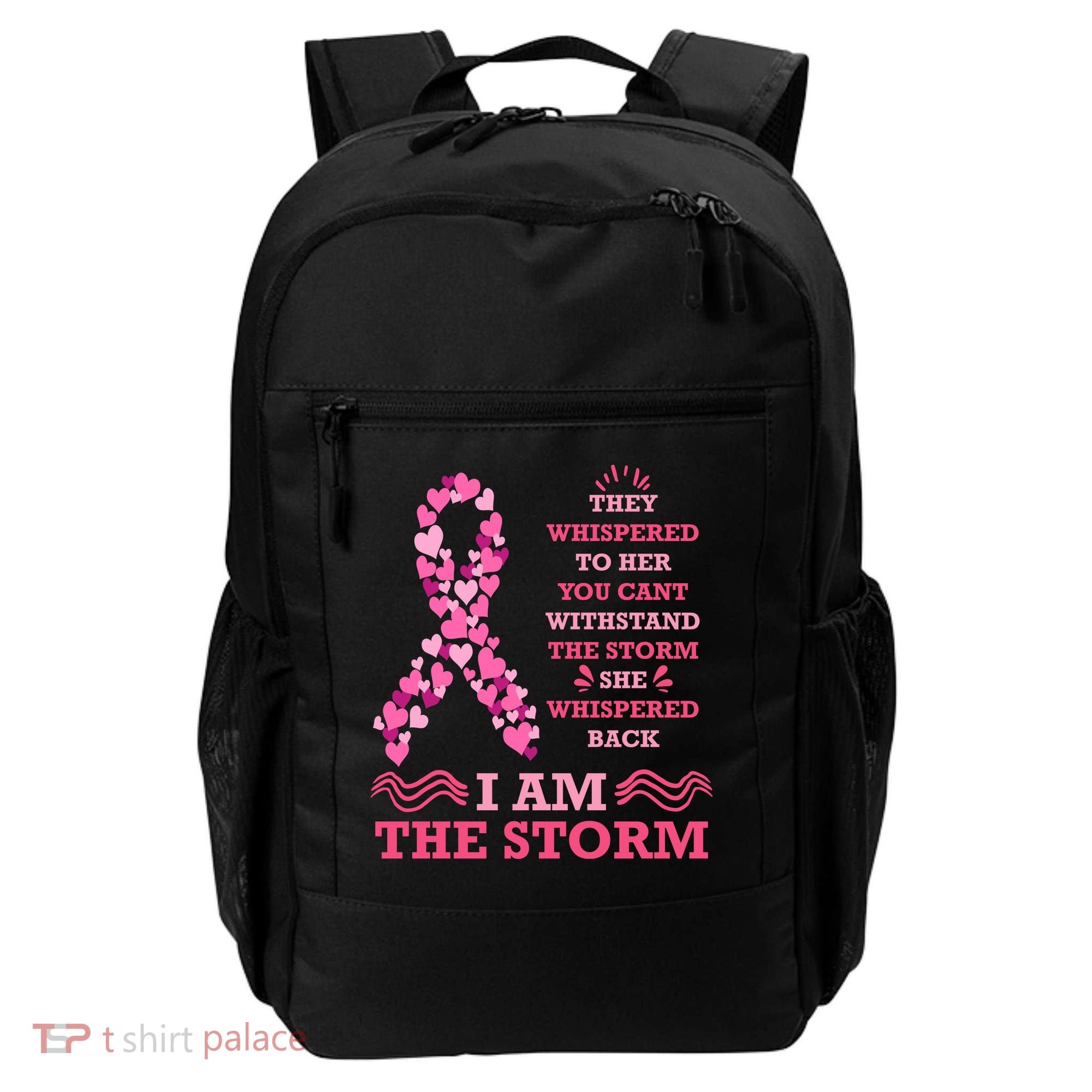 I Am The Storm Breast Cancer Ribbon Backpack