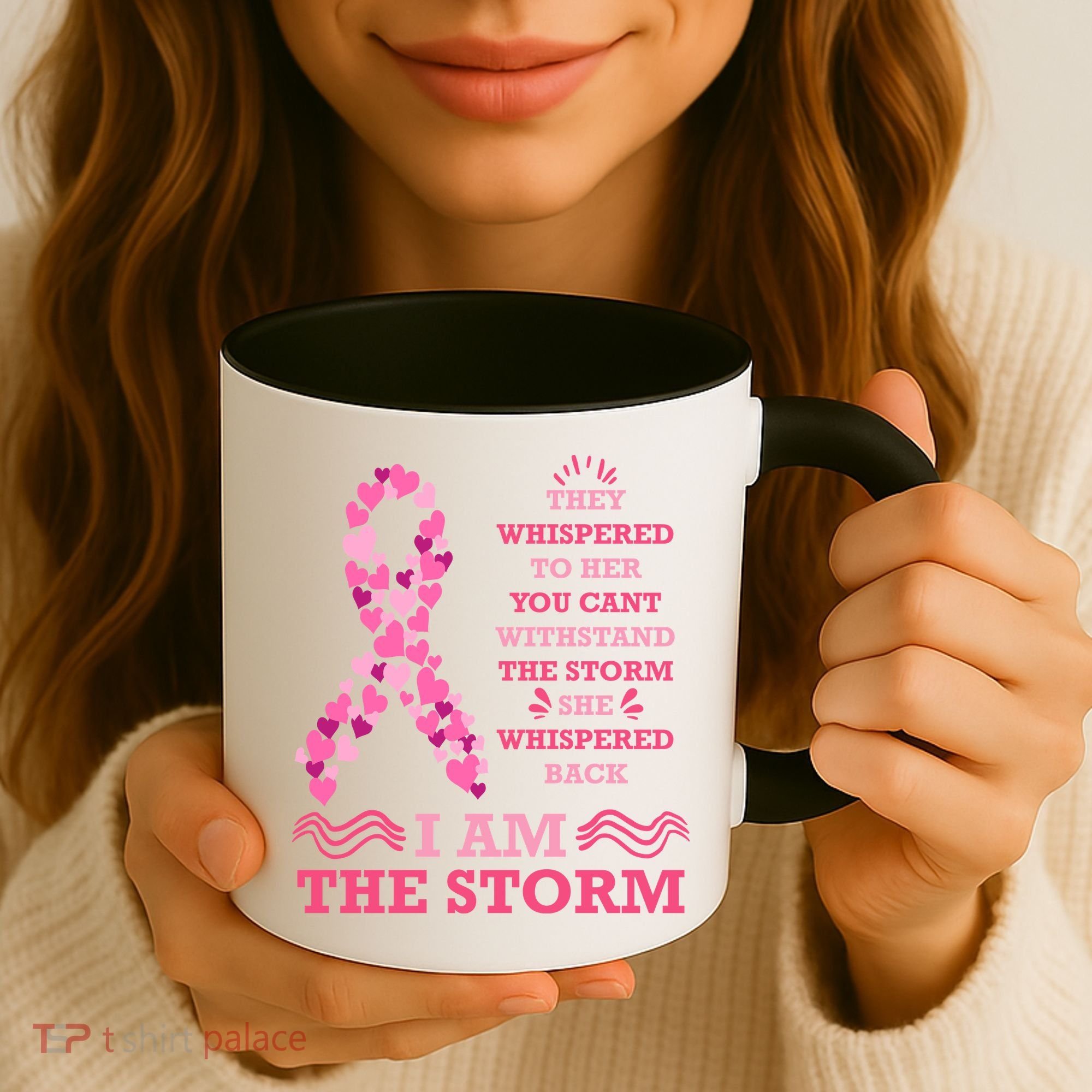 I Am The Storm Breast Cancer Ribbon Coffee Mug