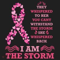 I Am The Storm Breast Cancer Ribbon Beanie thumb 2