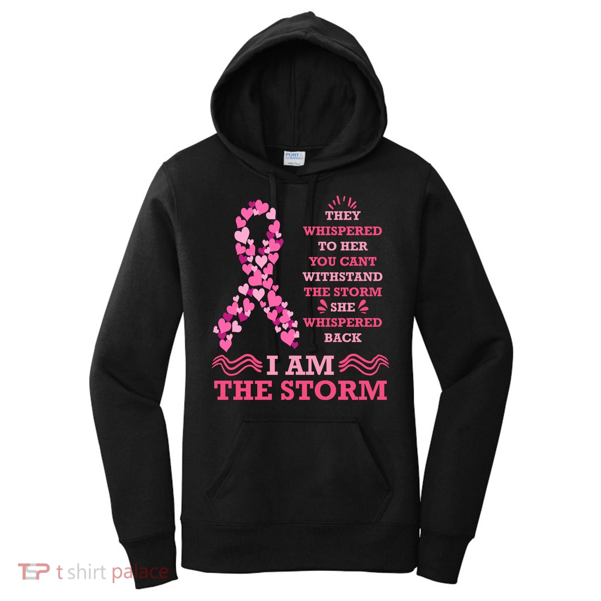 I Am The Storm Breast Cancer Ribbon Women's Hoodie