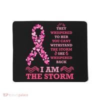 I Am The Storm Breast Cancer Ribbon Mousepad thumb 0