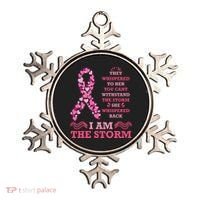 I Am The Storm Breast Cancer Ribbon Ornament thumb 0