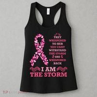 I Am The Storm Breast Cancer Ribbon Women's Tank Top thumb 3