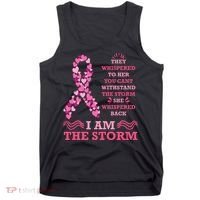 I Am The Storm Breast Cancer Ribbon Tank Top thumb 0