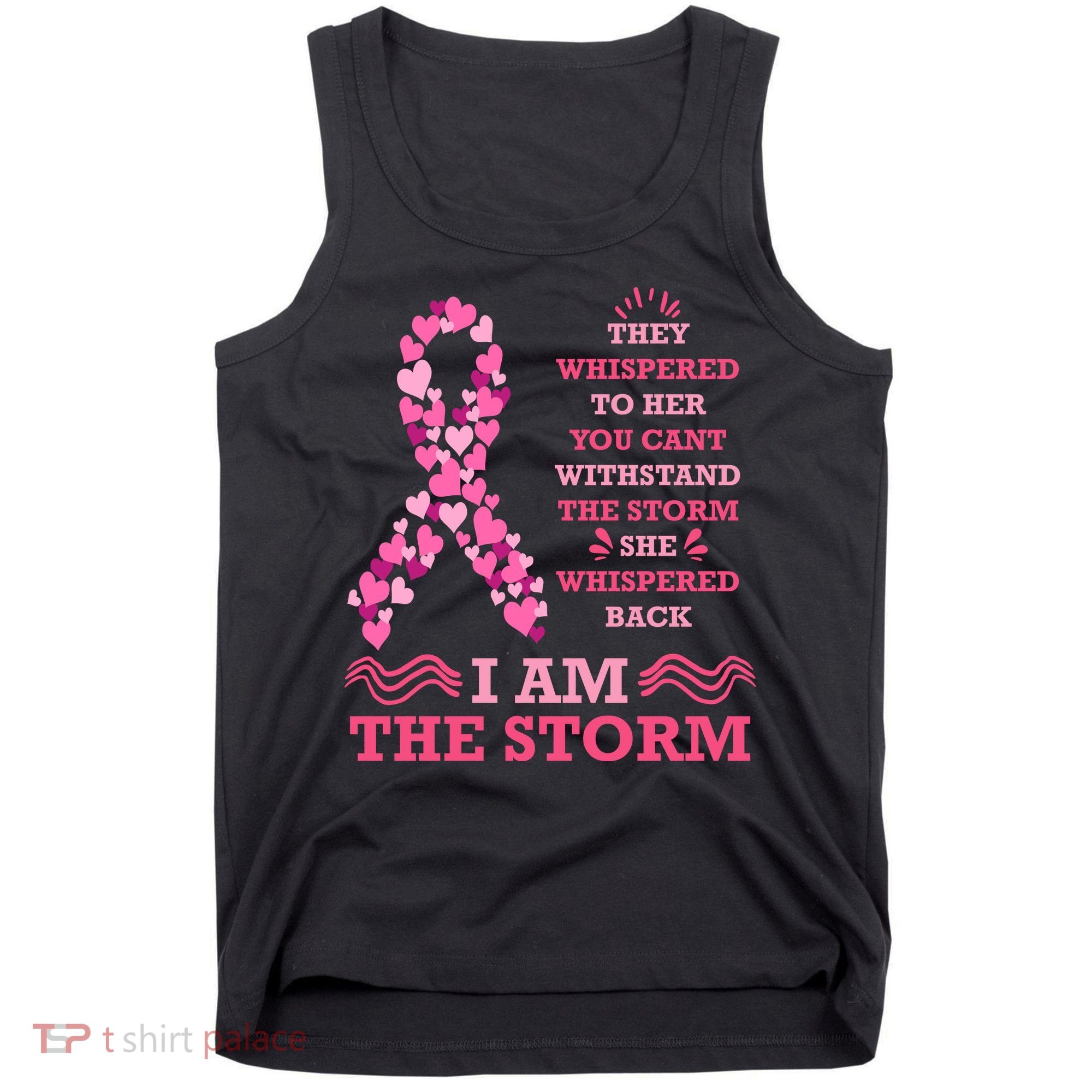 I Am The Storm Breast Cancer Ribbon Tank Top