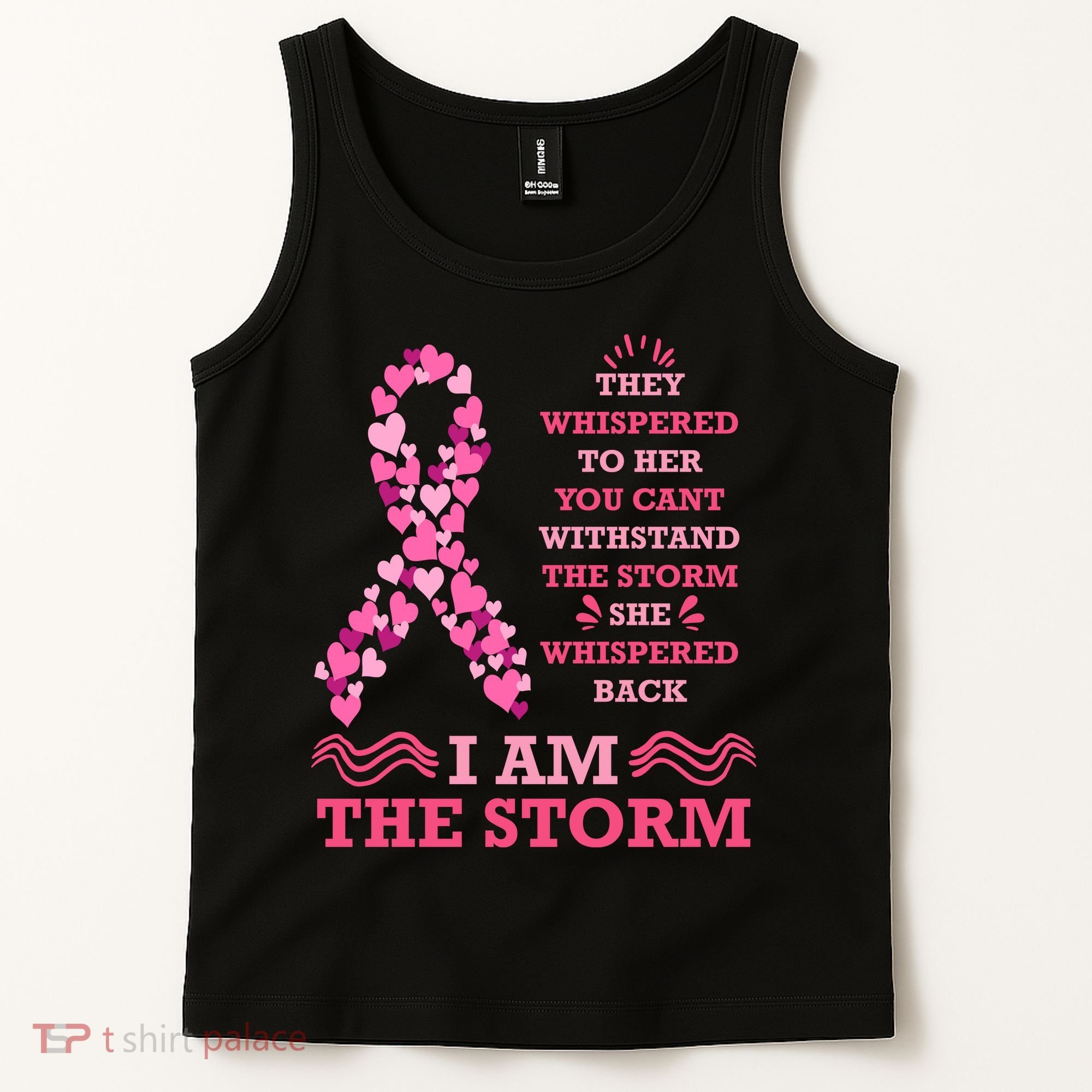 I Am The Storm Breast Cancer Ribbon Tank Top