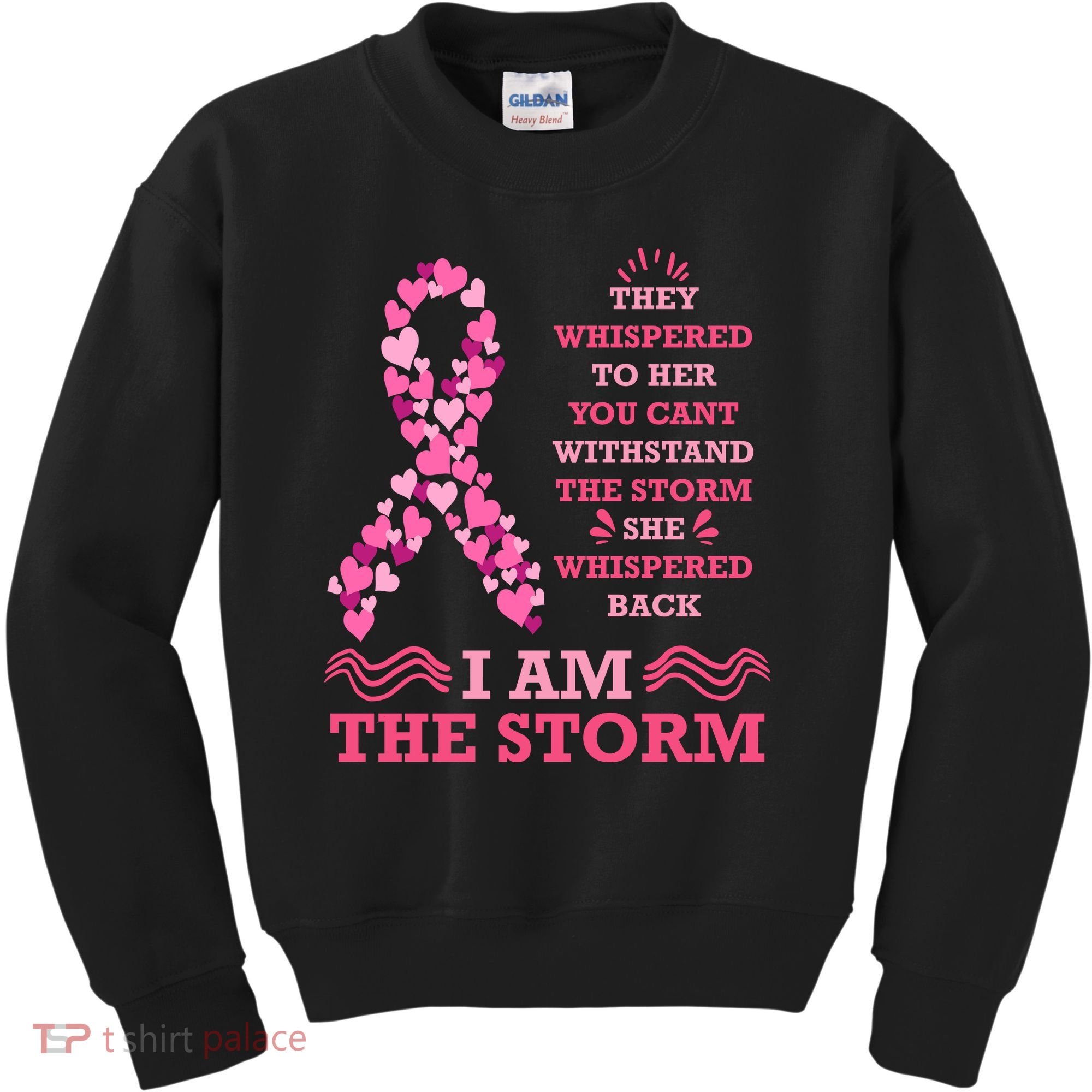 I Am The Storm Breast Cancer Ribbon Kids Sweatshirt