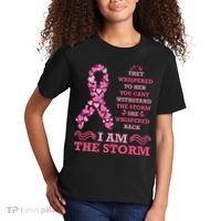 I Am The Storm Breast Cancer Ribbon Kids T-Shirt thumb 2