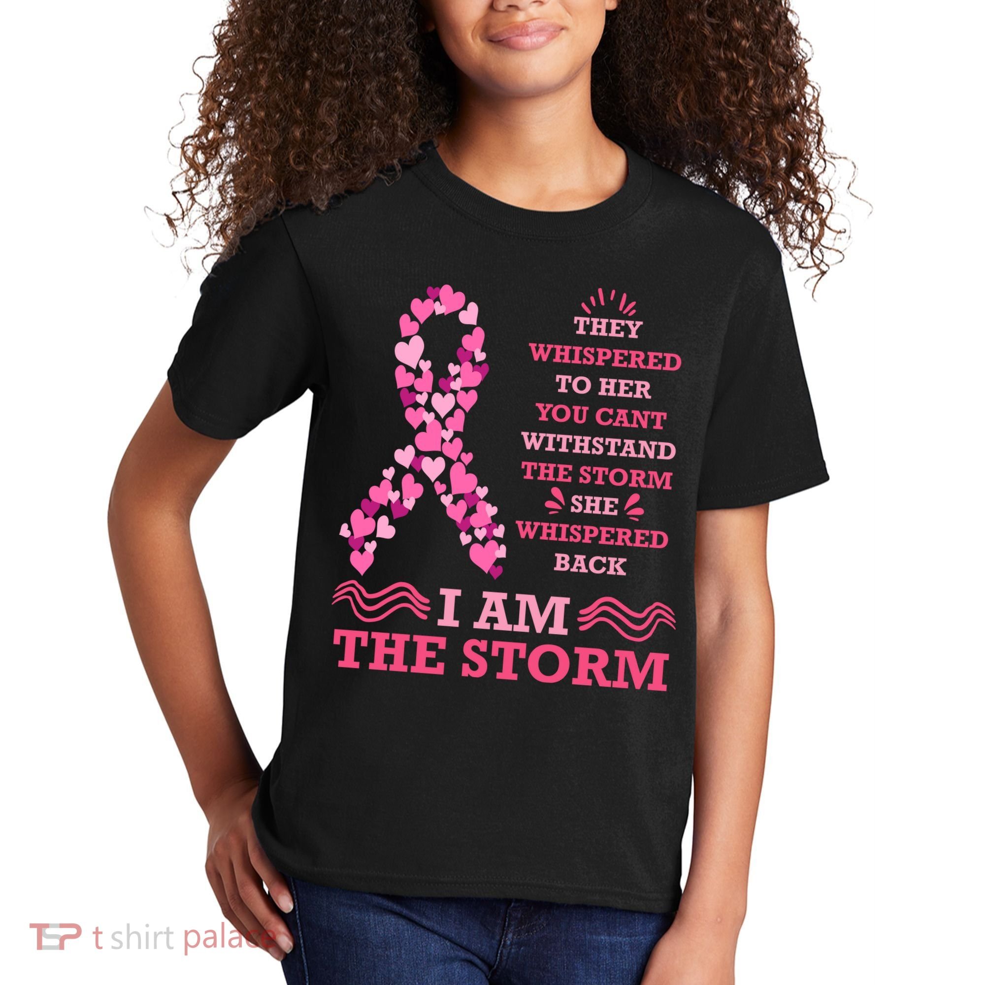 I Am The Storm Breast Cancer Ribbon Kids T-Shirt