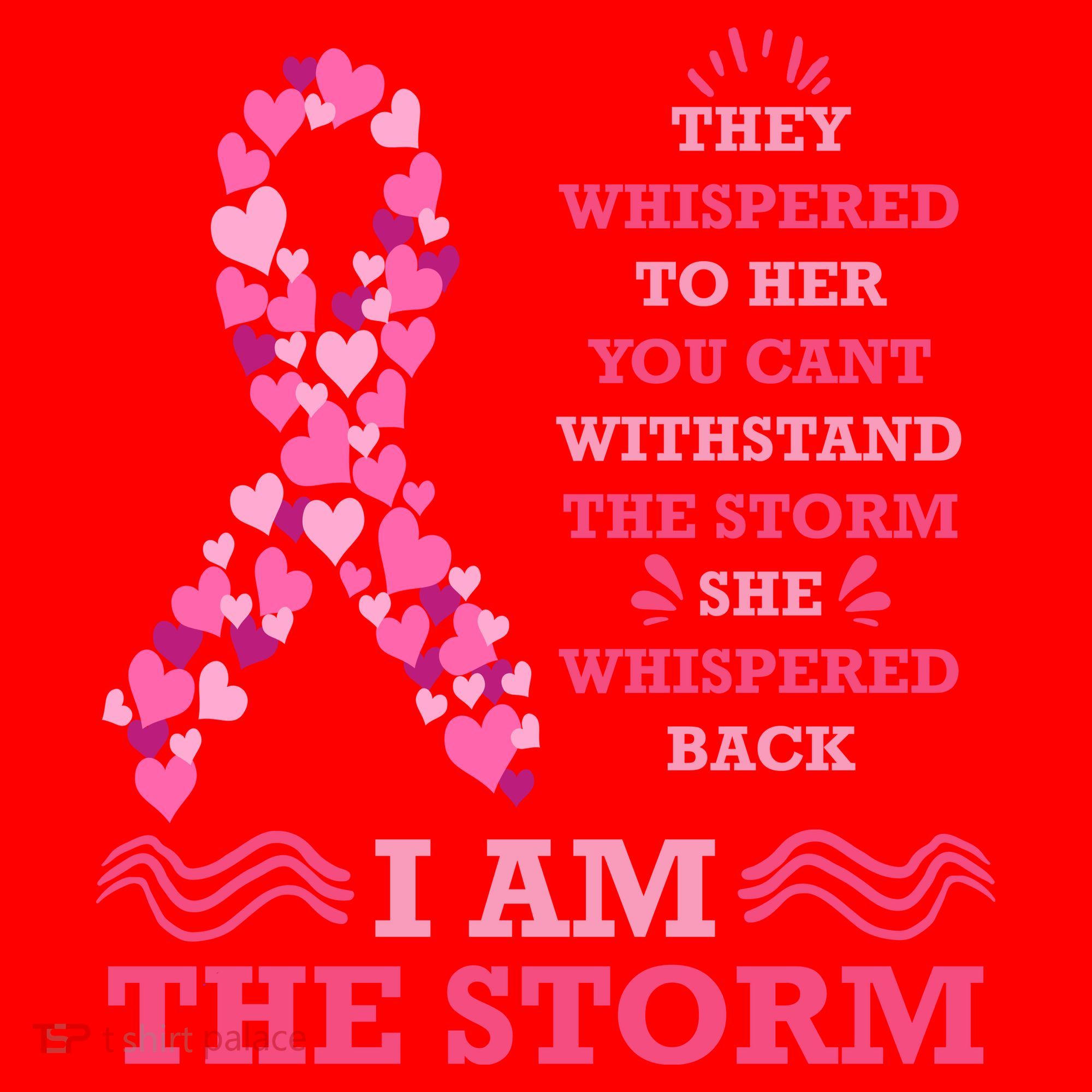 I Am The Storm Breast Cancer Ribbon Santa Hat