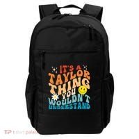 It's A T.aylor Thing You Wouldn't Understand Retro Groovy Backpack thumb 0