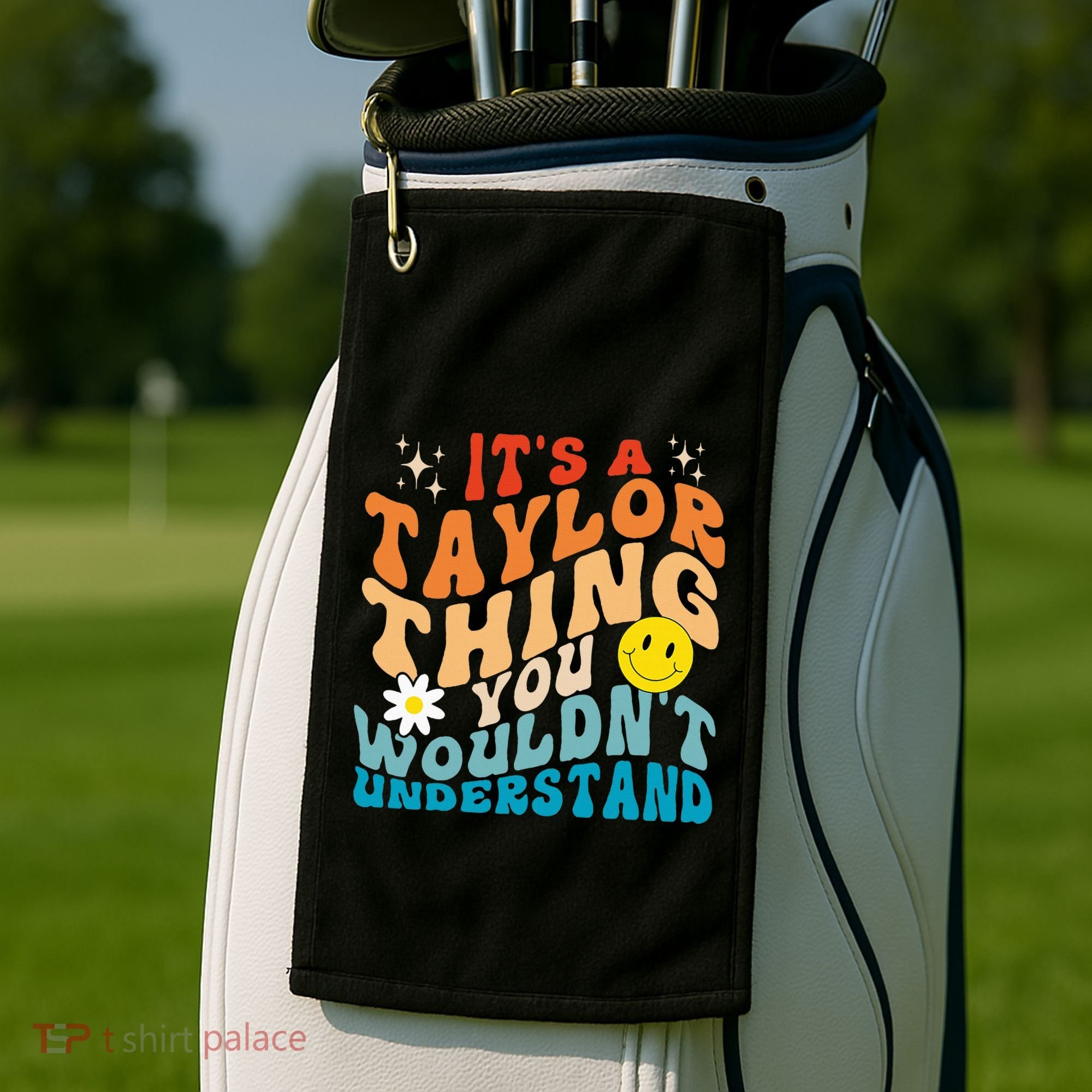 It's A T.aylor Thing You Wouldn't Understand Retro Groovy Golf Towel