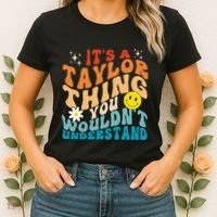 It's A T.aylor Thing You Wouldn't Understand Retro Groovy Women's T-Shirt thumb 2