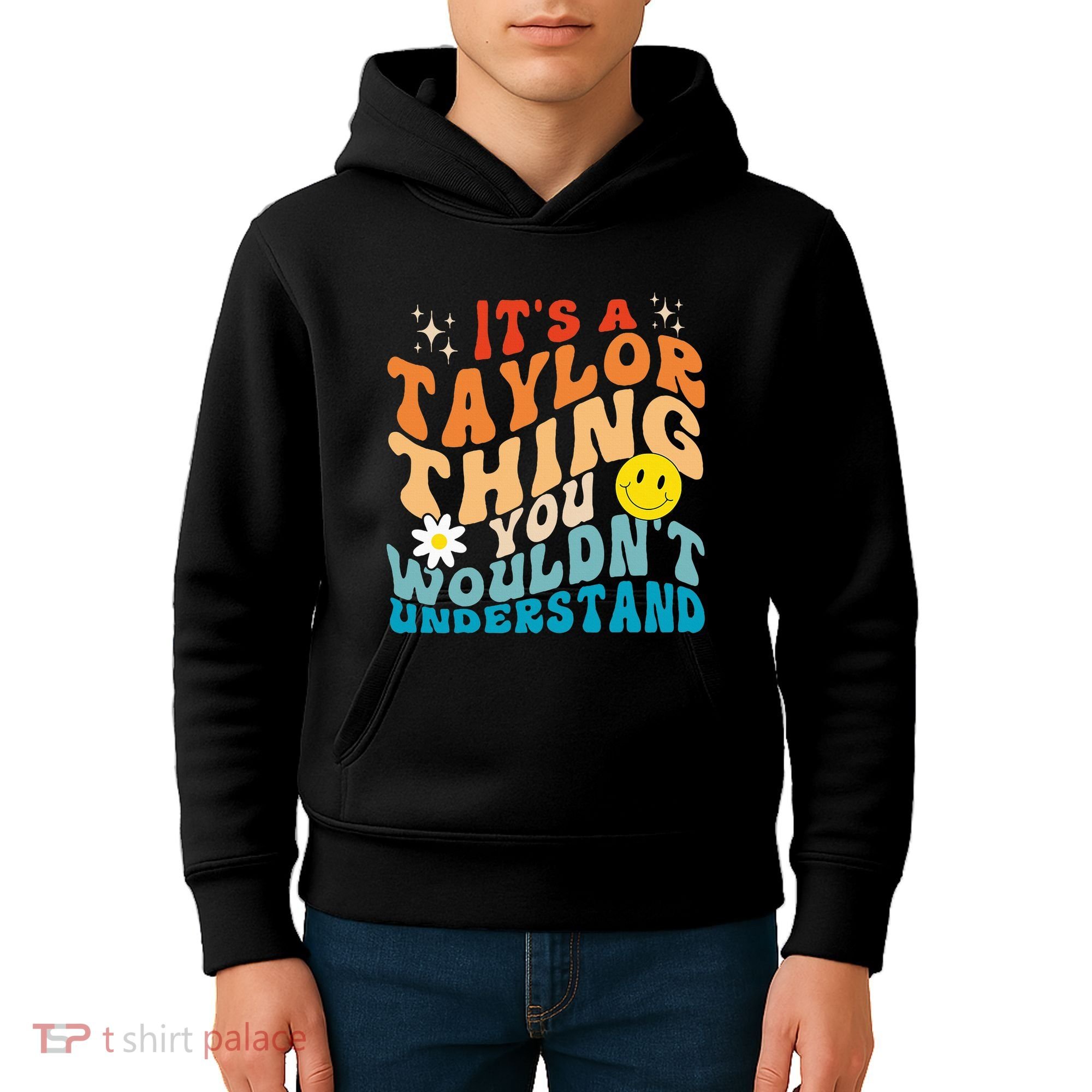 It's A T.aylor Thing You Wouldn't Understand Retro Groovy Kids Hoodie