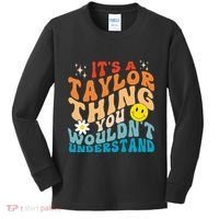 It's A T.aylor Thing You Wouldn't Understand Retro Groovy Kids Long Sleeve Shirt thumb 0