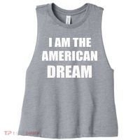 I Am The American Dream Women's Racerback Cropped Tank thumb 0