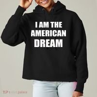 I Am The American Dream Ladies Heavyweight Boxy Pullover Hoodie thumb 0