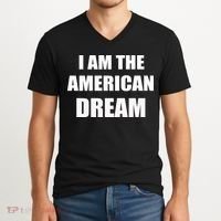 I Am The American Dream V-Neck T-Shirt thumb 2