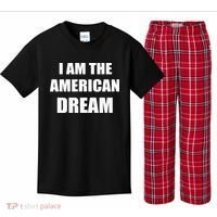 I Am The American Dream Kids Plaid Pajama Set thumb 0
