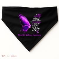 I am the storm Domestic Violence Awareness Butterfly USA-Made Doggie Bandana thumb 0