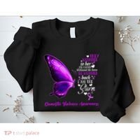 I am the storm Domestic Violence Awareness Butterfly Sweatshirt thumb 2