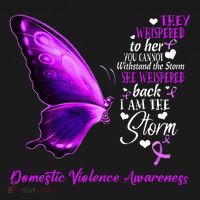 I am the storm Domestic Violence Awareness Butterfly Women's Hoodie thumb 2