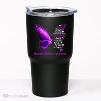 I am the storm Domestic Violence Awareness Butterfly Tumbler thumb 0