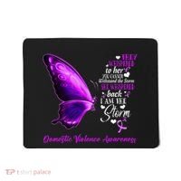 I am the storm Domestic Violence Awareness Butterfly Mousepad thumb 0