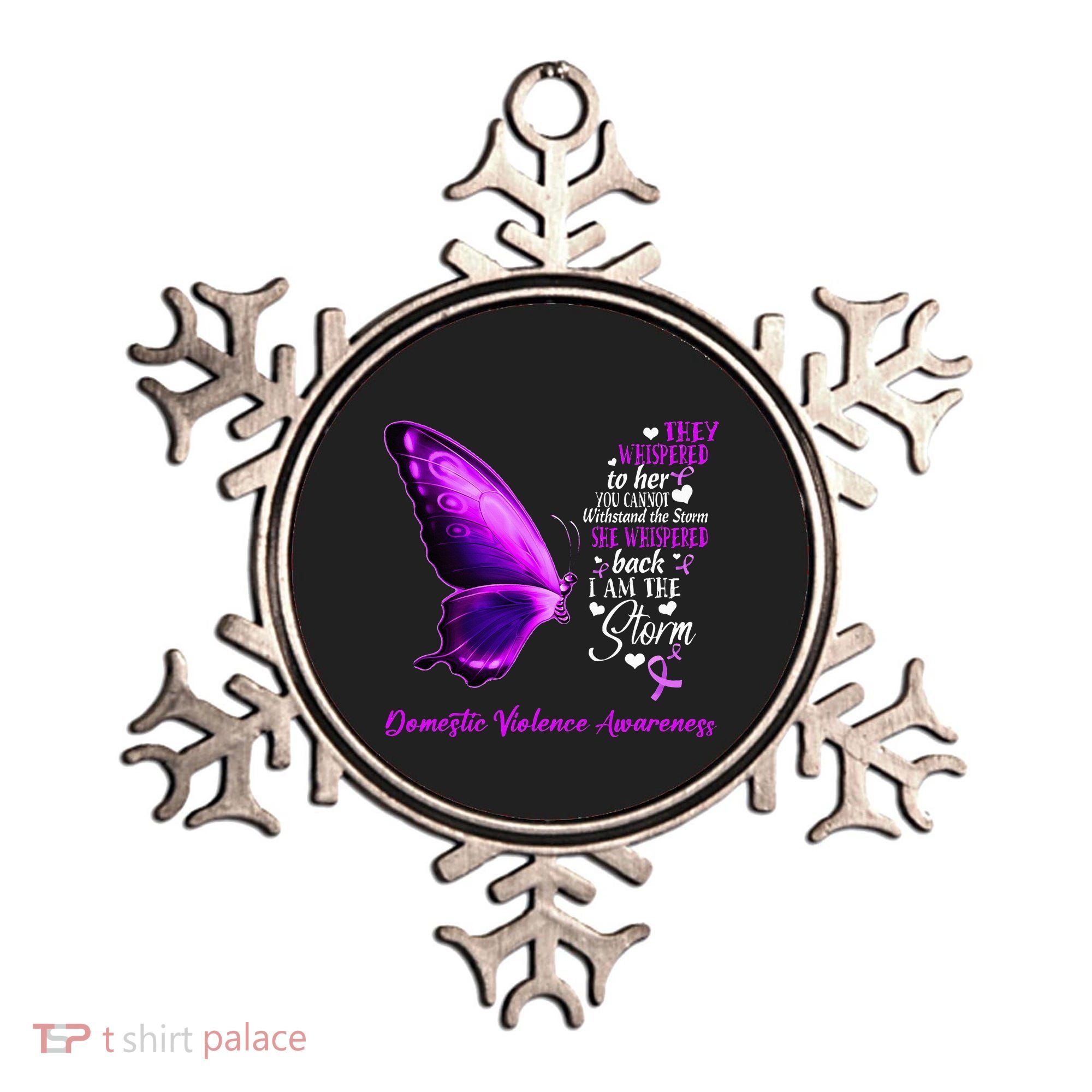 I am the storm Domestic Violence Awareness Butterfly Ornament