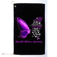 I am the storm Domestic Violence Awareness Butterfly Golf Towel thumb 0