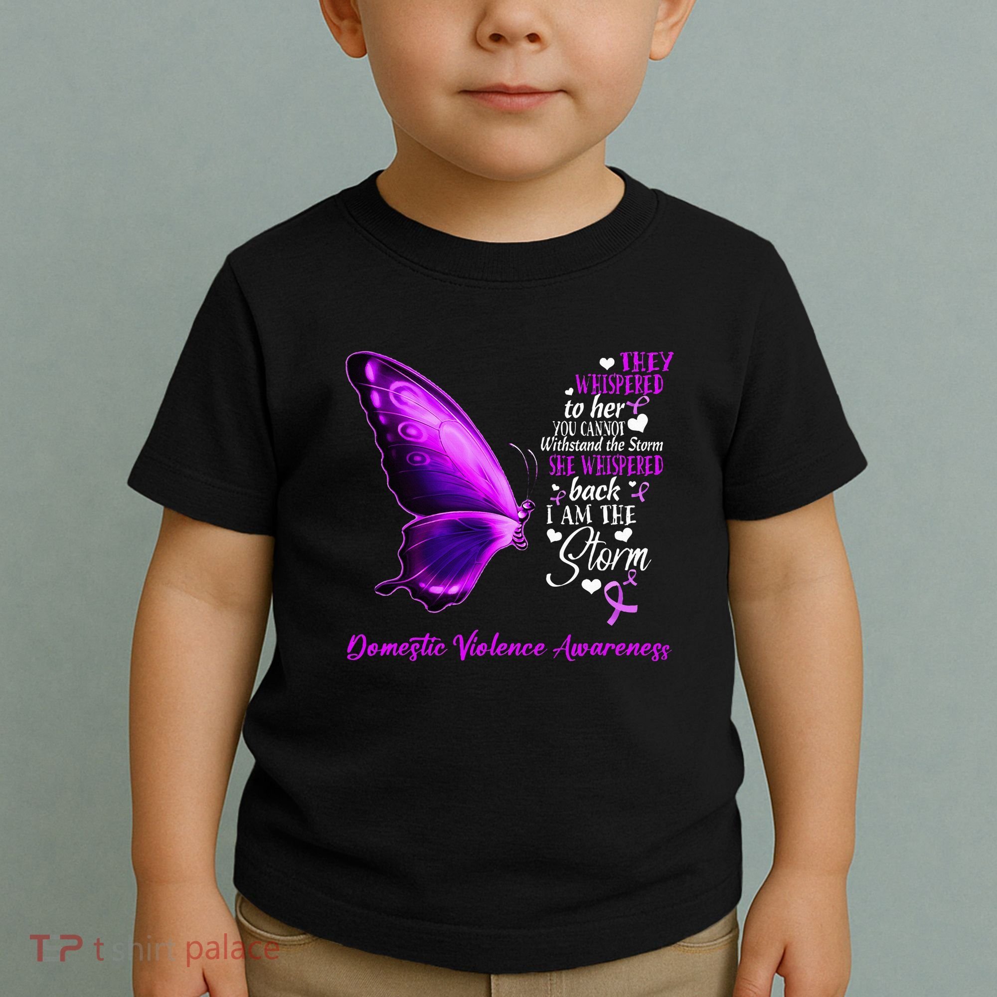 I am the storm Domestic Violence Awareness Butterfly Toddler T-Shirt