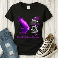 I am the storm Domestic Violence Awareness Butterfly Women's T-Shirt thumb 3