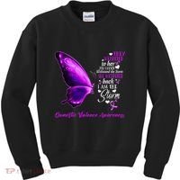 I am the storm Domestic Violence Awareness Butterfly Kids Sweatshirt thumb 0