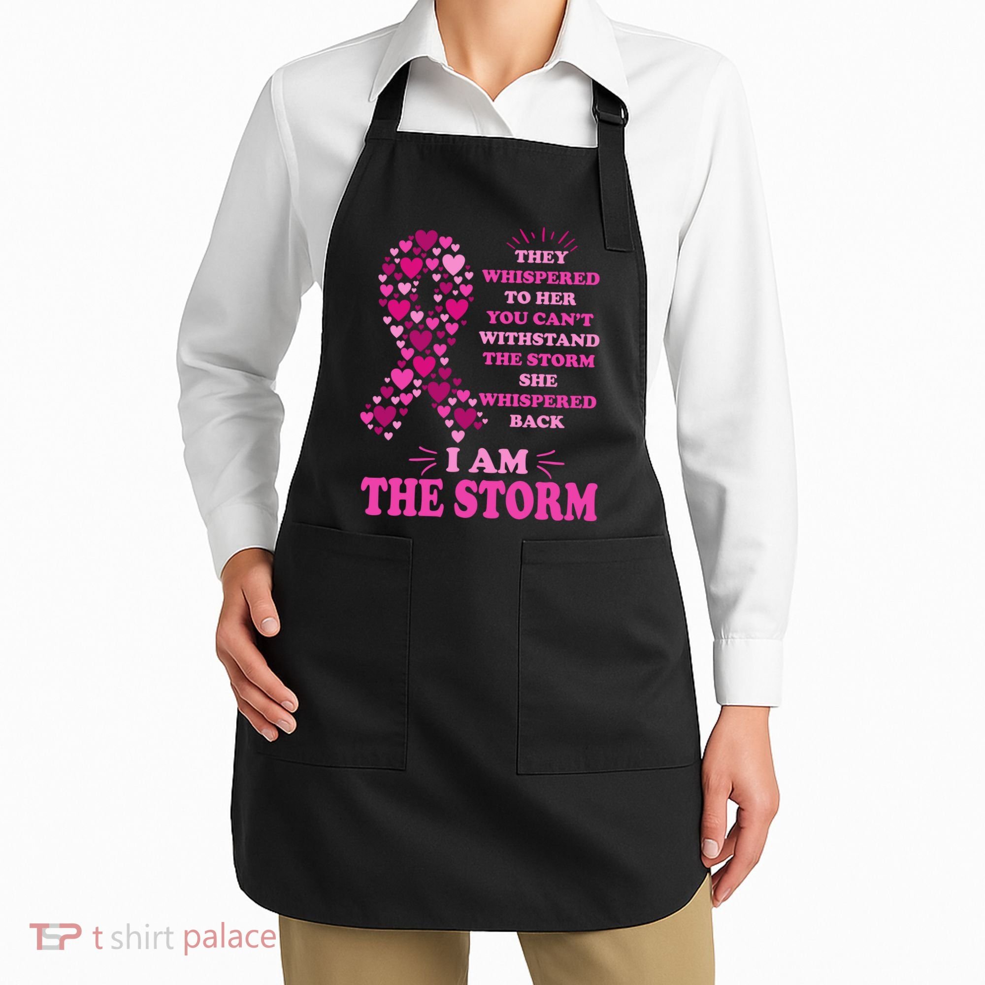 I Am The Storm Quote Breast Cancer Awareness Apron